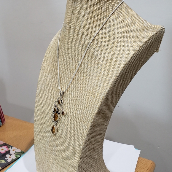 Beautiful Handmade Large Citrine Gemstone 925 Pendant Necklace - Picture 11 of 12